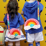 Kawaii Rainbow Bag Pop-it Fidget Toys Purse for Girls