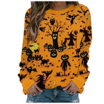 Women's Halloween Long Sleeve Oversized Sweatshirt