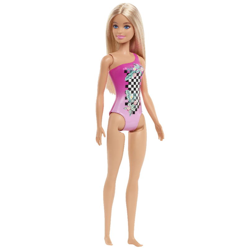 Barbie Beach Doll Tropical Checkers Blonde