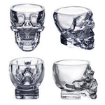 Crystal Skull Shaped Clear Glass Vodka Cocktail Whiskey Wine Shot Glasses Halloween Party Supplies Drinkware