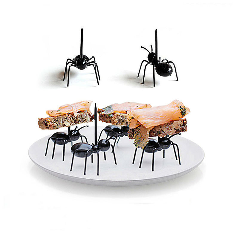 12-piece Ant Shape Fruit Snack Holder