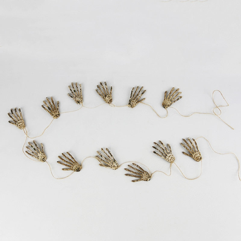 12 Ghost Hand Skeleton Knuckle Halloween Decoration Props