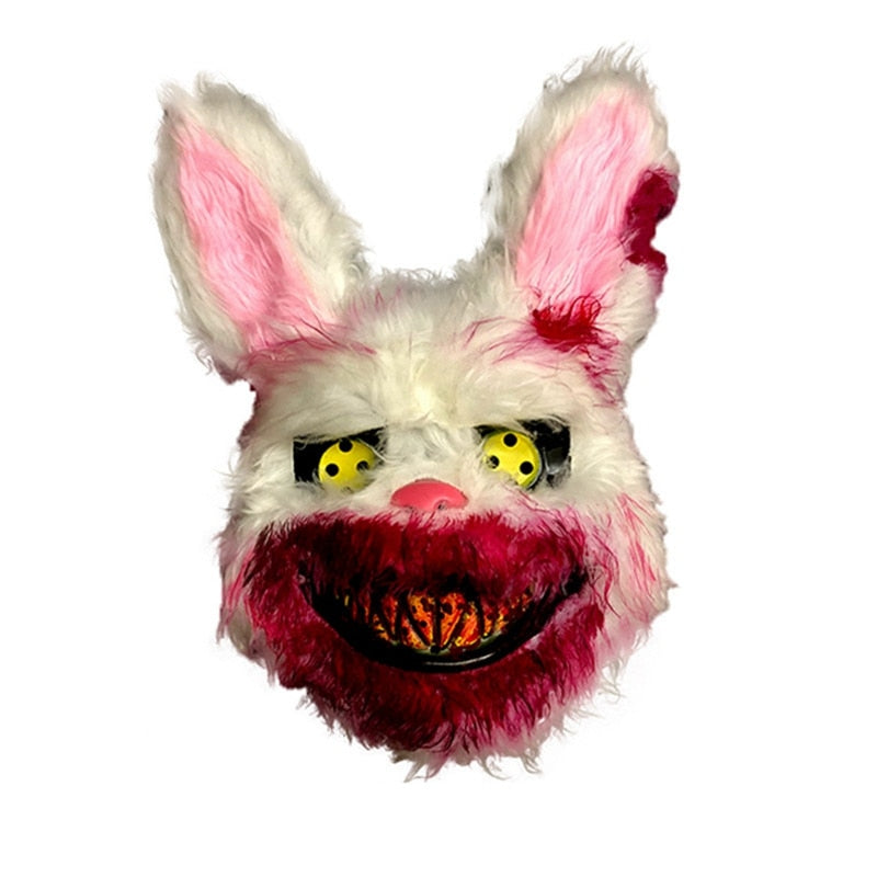 Halloween Scary White Bunny Mask