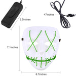 Halloween Scary Mask Cosplay Led Costume Mask Light Up The Purge Movie