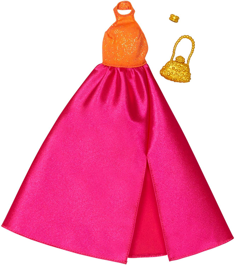 Barbie Complete Looks Orange Halter Pink Skirt Gown Fashion Pack