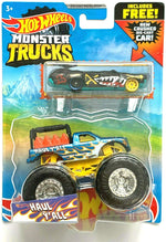 Hot Wheels Monster Trucks Haul Y'all and Crushed Wagon Flat Iron