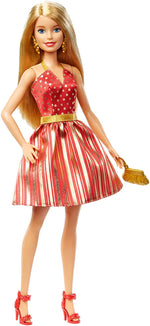 Barbie Holiday RED and Gold Dress Square Imports Barbie Holiday RED and Gold Dress Square Imports