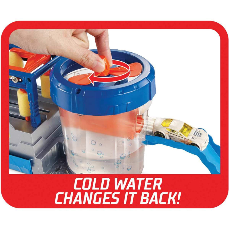 Hot Wheels Color Change Mega Car Wash and Cars and Conveyer Belt Track