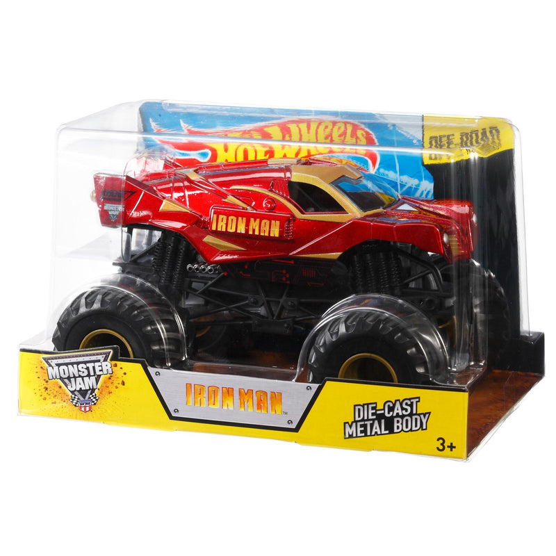 Hot Wheels Monster Jam Off-Road Iron Man Die-Cast Metal Body Vehicle