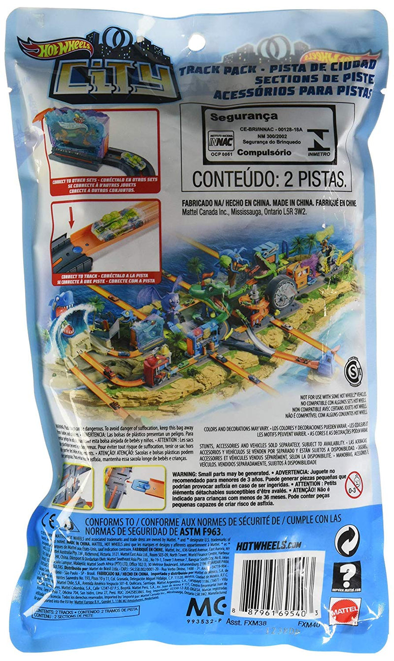 thumbnail image 2 of Hot Wheels City Straight Track & Intersection Pack GBK38 Brand New Sealed 2 of 5