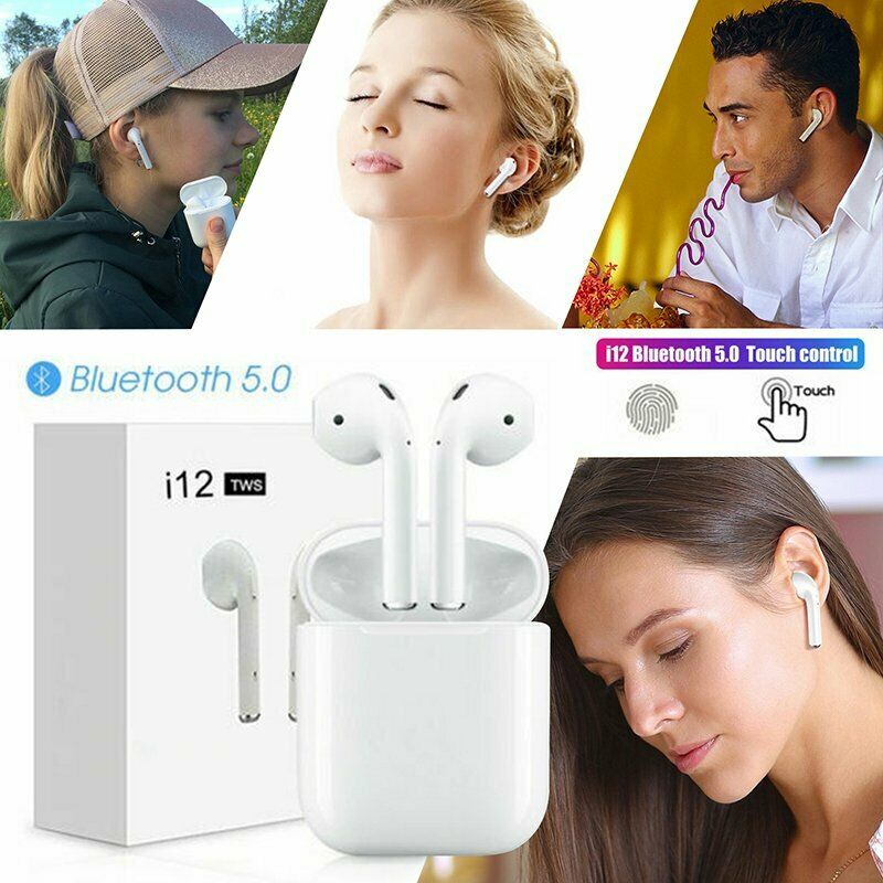 i12 Touch TWS Wireless Earbuds Bluetooth 5.0 Earphone For Apple Airpods iPhone