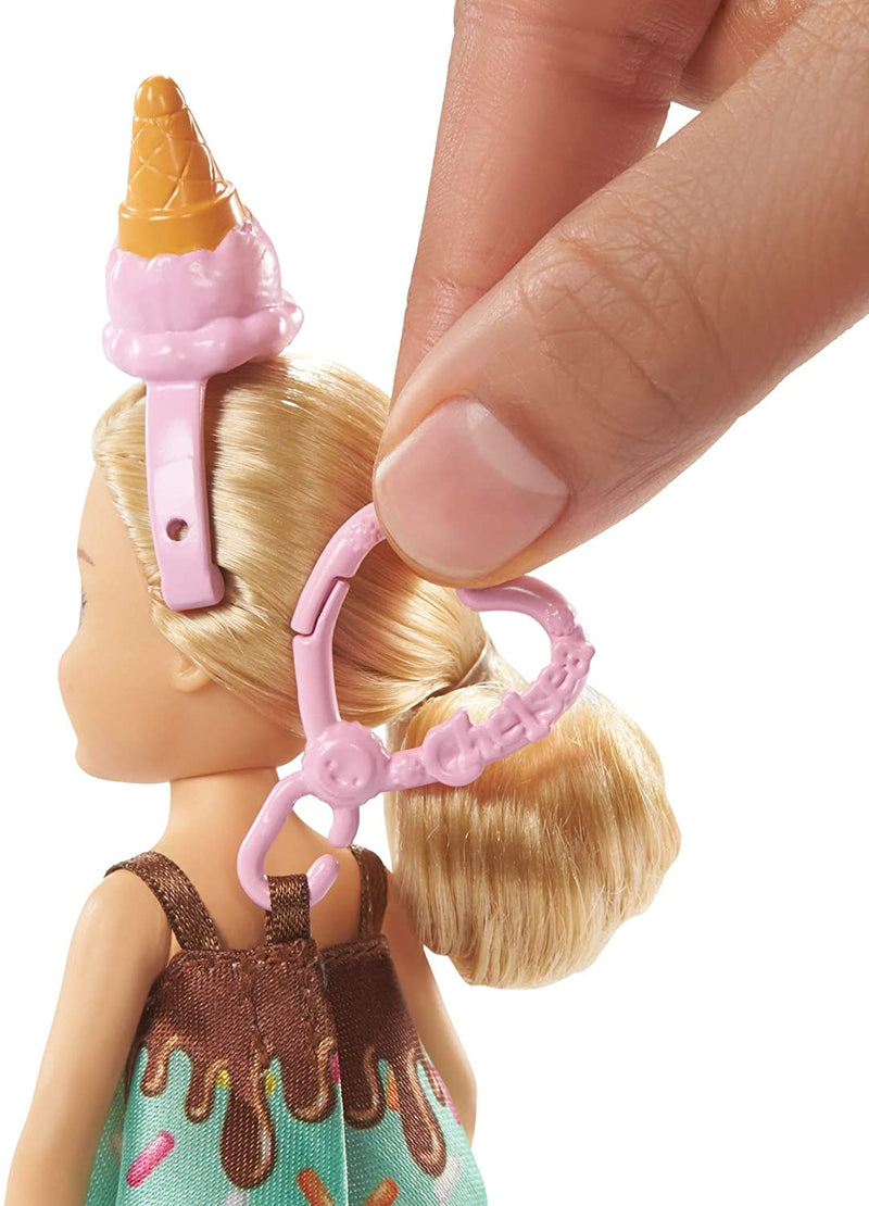 Barbie Club Chelsea Dress Up Doll In Ice Cream Costume