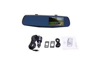 HD 1080P In-Car Rear View Mirror 2.7" Monitor Dash Cam Recorder Camera Dual lens