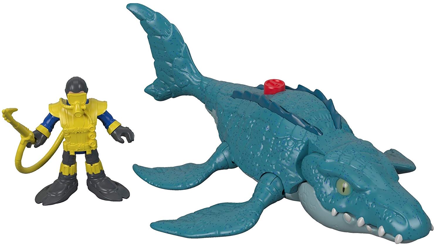 Imaginext jurassic world mosasaurus & diver outlet