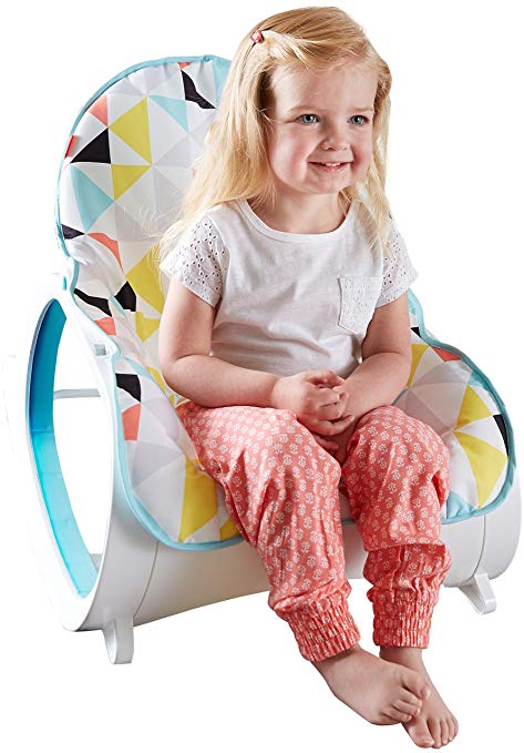 Infant-to-Toddler Rocker, Yellow/Blue/White / Grey – Square Imports