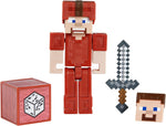 Minecraft Earth Steve in Red Leather Figure