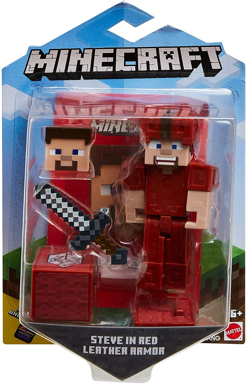 Minecraft Earth Steve in Red Leather Figure