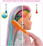 Barbie Leopard Rainbow Hair Doll With Color Change Hair Feature 16 Accessories