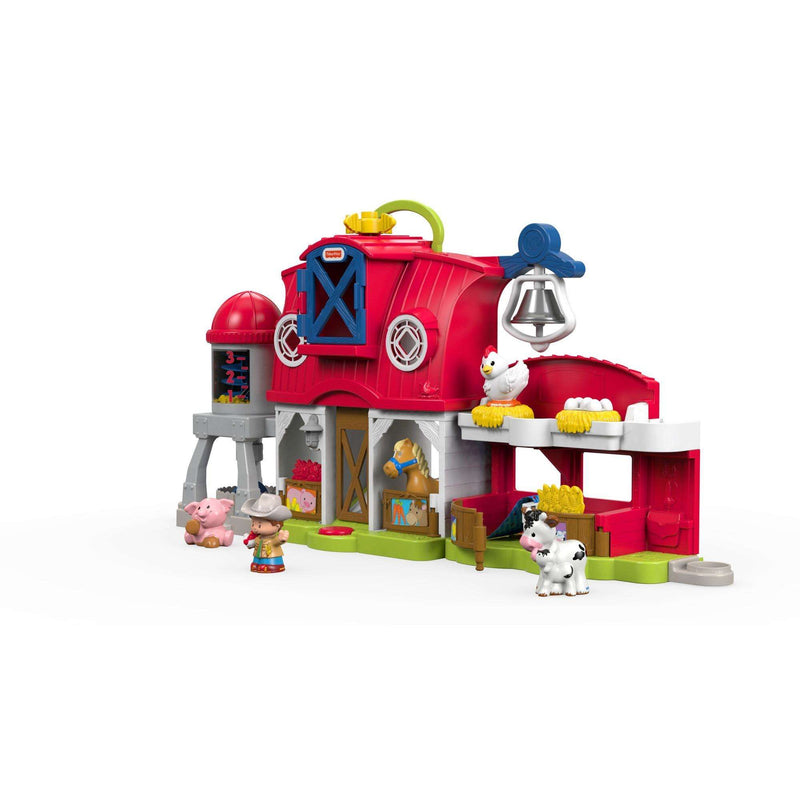 Little people caring for animals farm playset shop