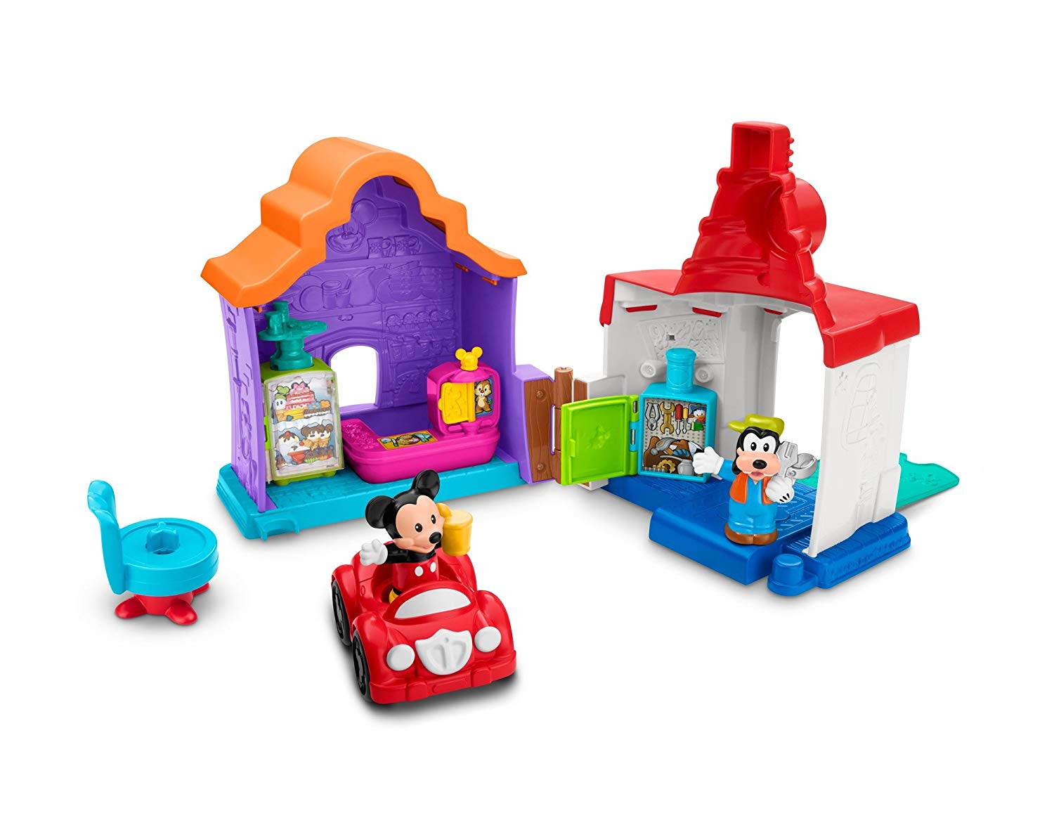Little People Magic of Disney Mickey Goofy s Gas Dine Playset