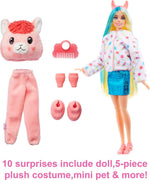 Barbie Doll Cutie Reveal Llama Fantasy Series Doll with 10 Surprises Pet