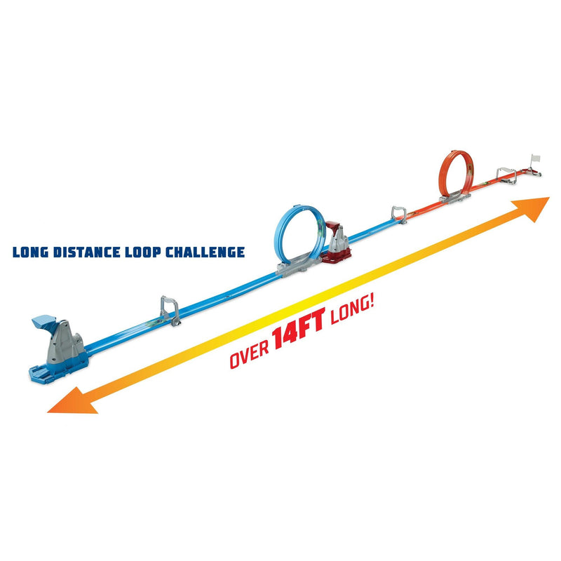 Hot Wheels Double Loop Dash Drag Racing Playset