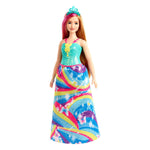 Barbie Dreamtopia Princess Strawberry Blonde and Pink Hair Doll Curvy