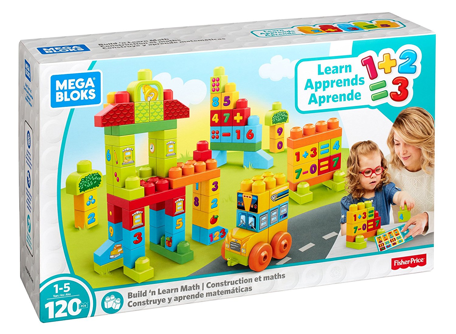 Meb Math Blocks Mega Bloks Build 'N Learn Math Building Set – Square Imports