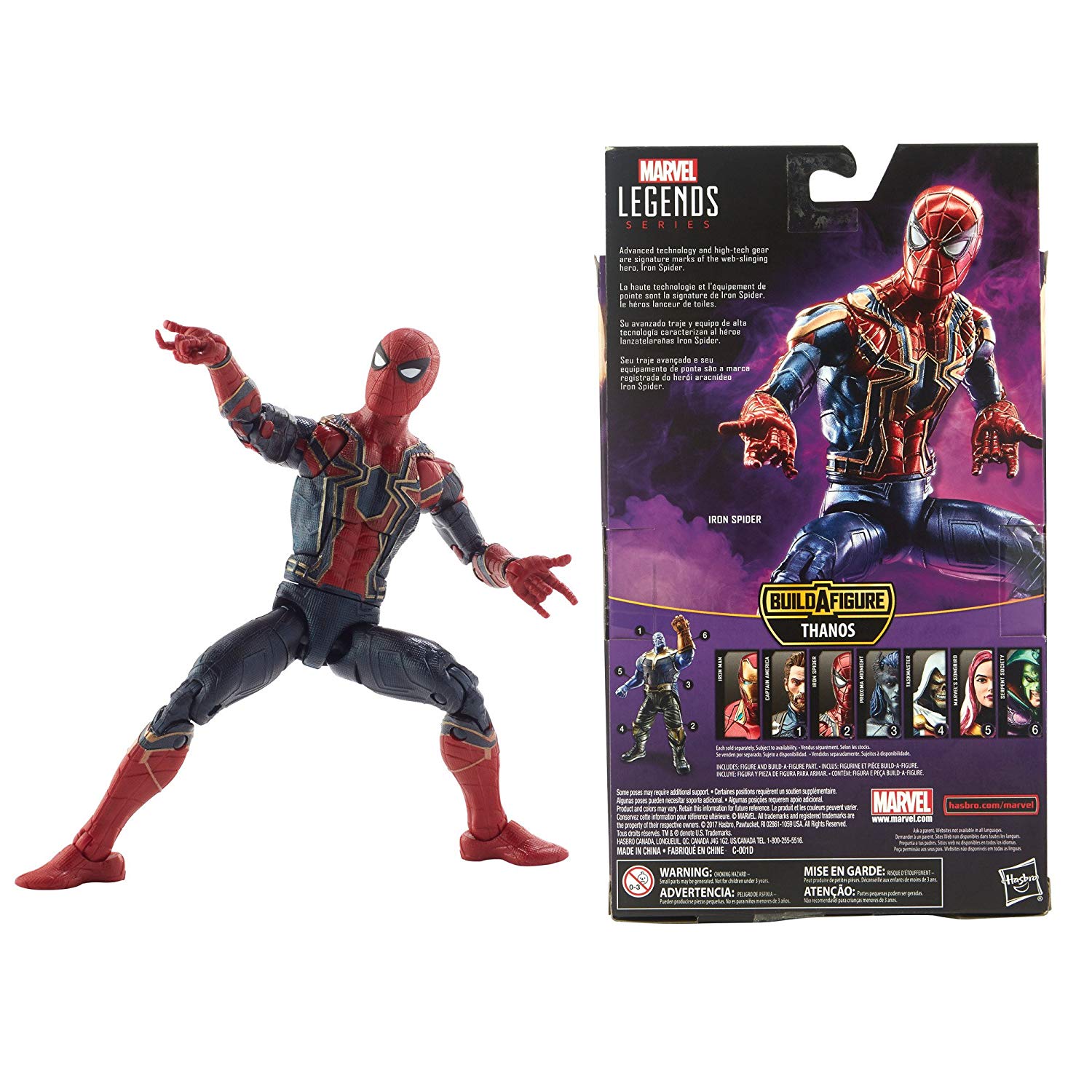 Spider man infinity war marvel legends on sale