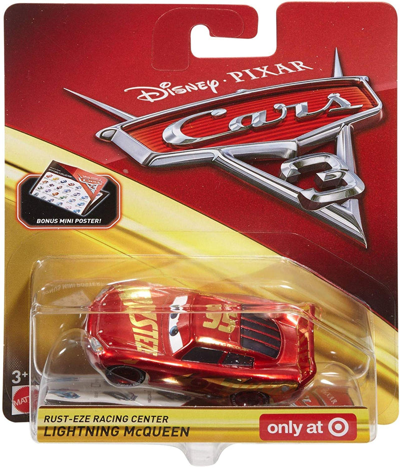 Disney Pixar Cars Die Cast Lightning McQueen With Wrap Vehicle