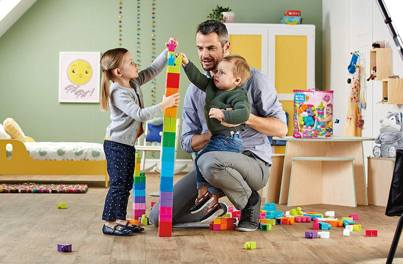 Mega Bloks Big Building Bag, Pink, 80 Piece