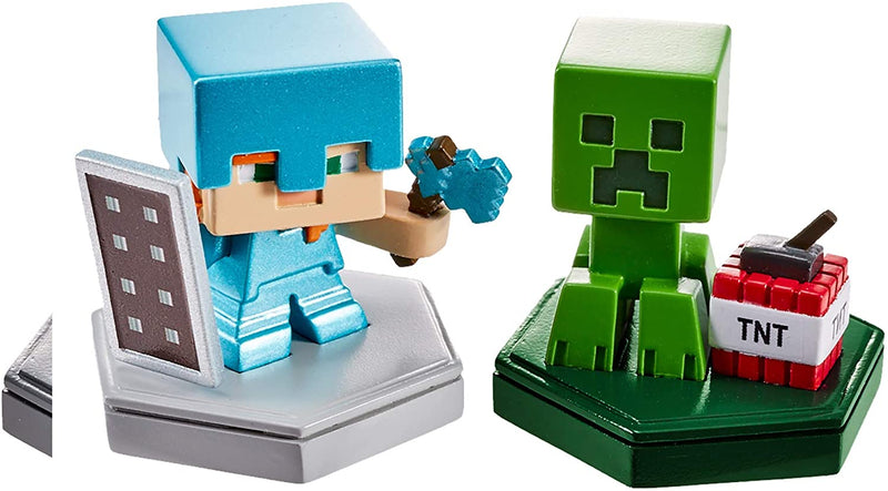 Minecraft Earth Boost Minis Defending Alex and Mining Creeper Figures