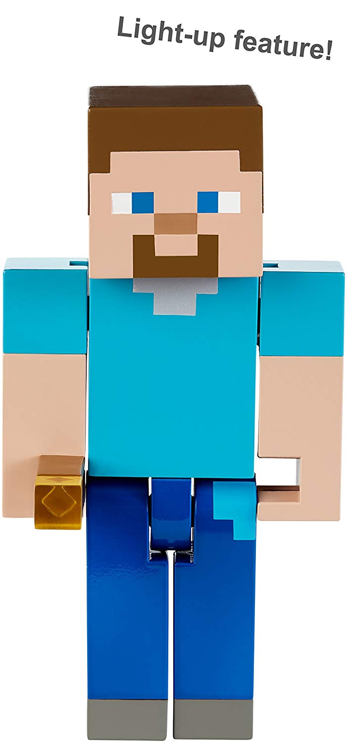 Minecraft Steve With Torch Figure