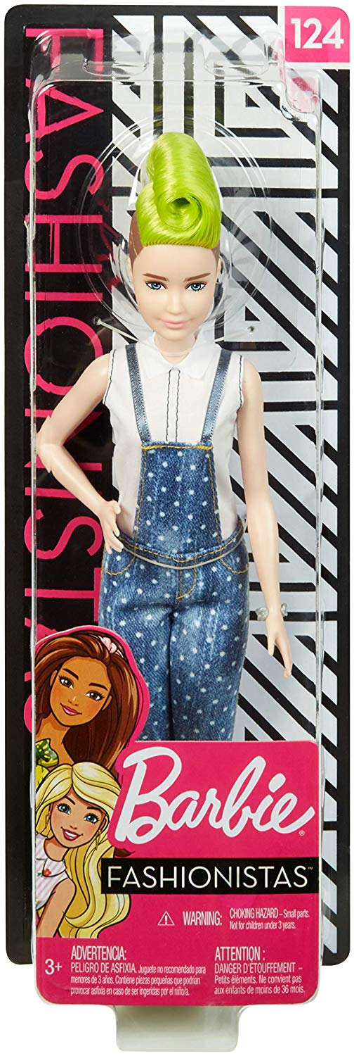 Barbie Fashionistas Doll with Green Striped Mohawk