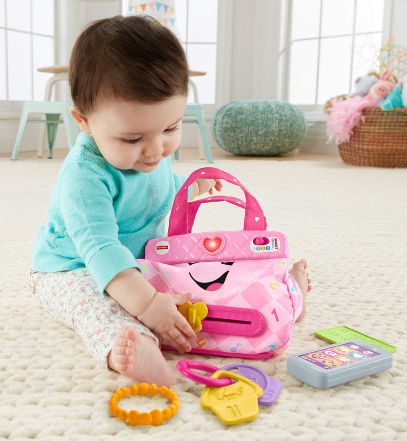 Fisher-Price Laugh & Learn My Smart Purse, Pink, Musical Baby Toy