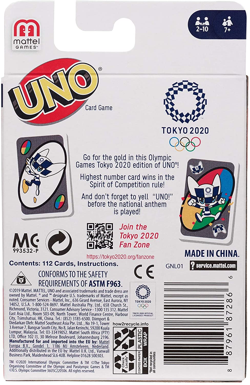 Mattel Games UNO Play with Pride Card Game with 112 Cards and Instructions,  Great Gift for Ages 7 Years Old & Up