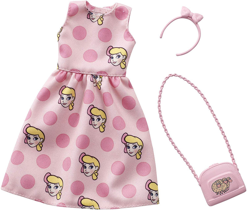 Barbie Toy Story Clothes: Pink Bo Peep Dress, Purse, Headband with Bow