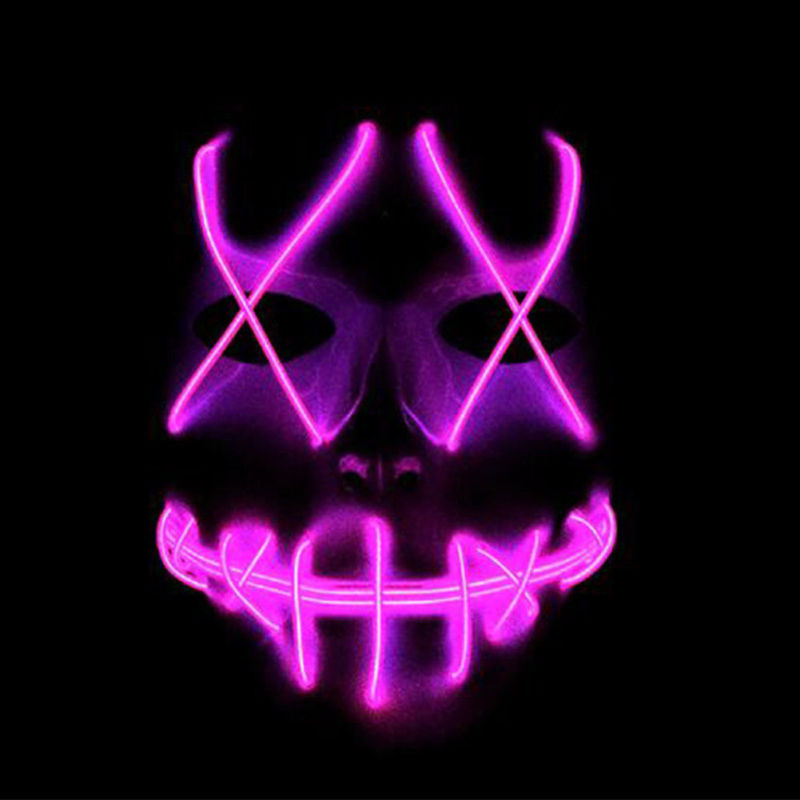 Halloween Scary Mask Cosplay Led Costume Mask Light Up The Purge Movie