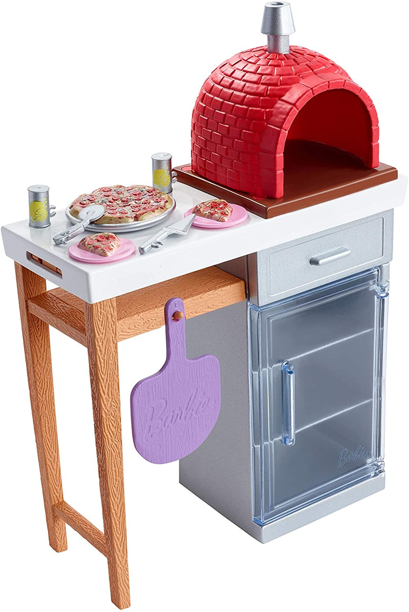 Barbie Outdoor Furniture Set with Brick Pizza Oven Square Imports