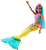 Barbie Dreamtopia Mermaid Doll, 12-inch, Teal and Purple Hair