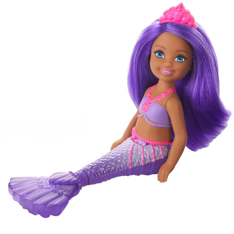 Barbie Dreamtopia Chelsea Mermaid Doll 6.5-Inch With Purple Hair And Tail