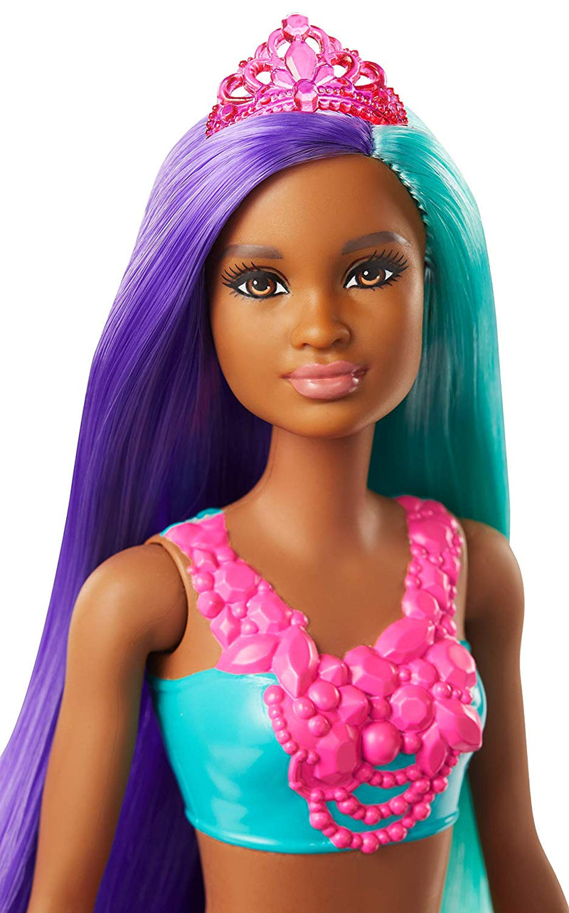 Barbie Dreamtopia Mermaid Doll, 12-inch, Teal and Purple Hair