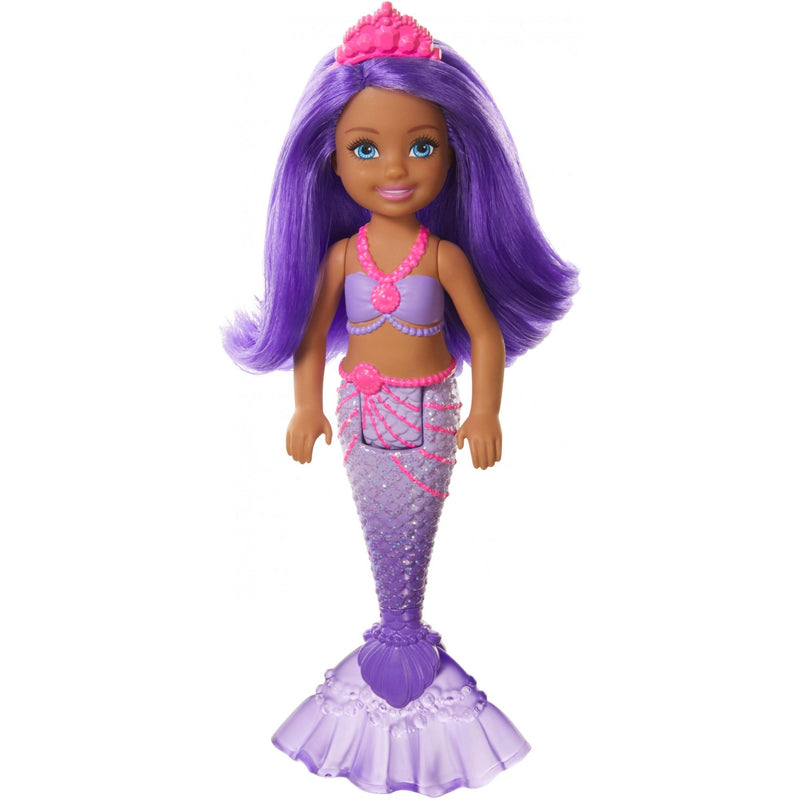 Barbie Dreamtopia Chelsea Mermaid Doll 6.5-Inch With Purple Hair And Tail