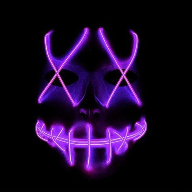 Halloween Scary Mask Cosplay Led Costume Mask Light Up The Purge Movie