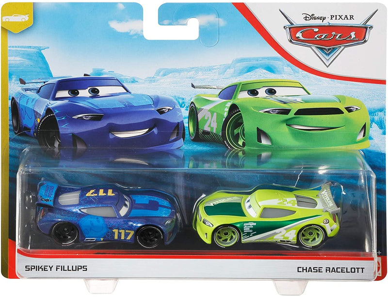 Disney Pixar Cars Spikey Fillups and Chase Racelott 2-Pack Toy Cars