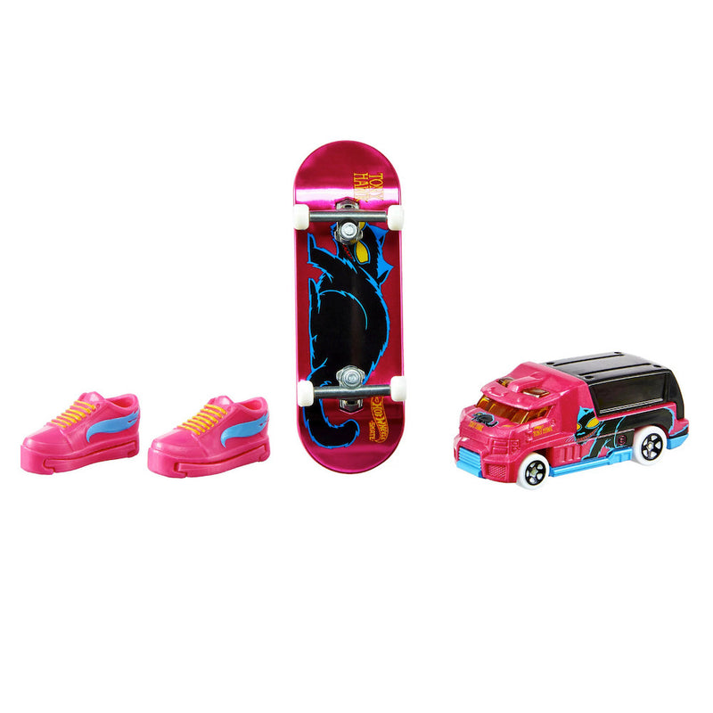 HW Rapid Response Hot Wheels Skate Fingerboard, Shoes and Diecast Vehicle