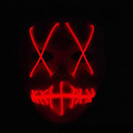 Halloween Scary Mask Cosplay Led Costume Mask Light Up The Purge Movie