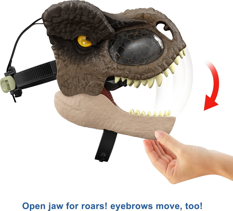 Jurassic World Dominion Dinosaur Mask, Tyrannosaurus Rex Chomp N Roar with Motion and Sounds