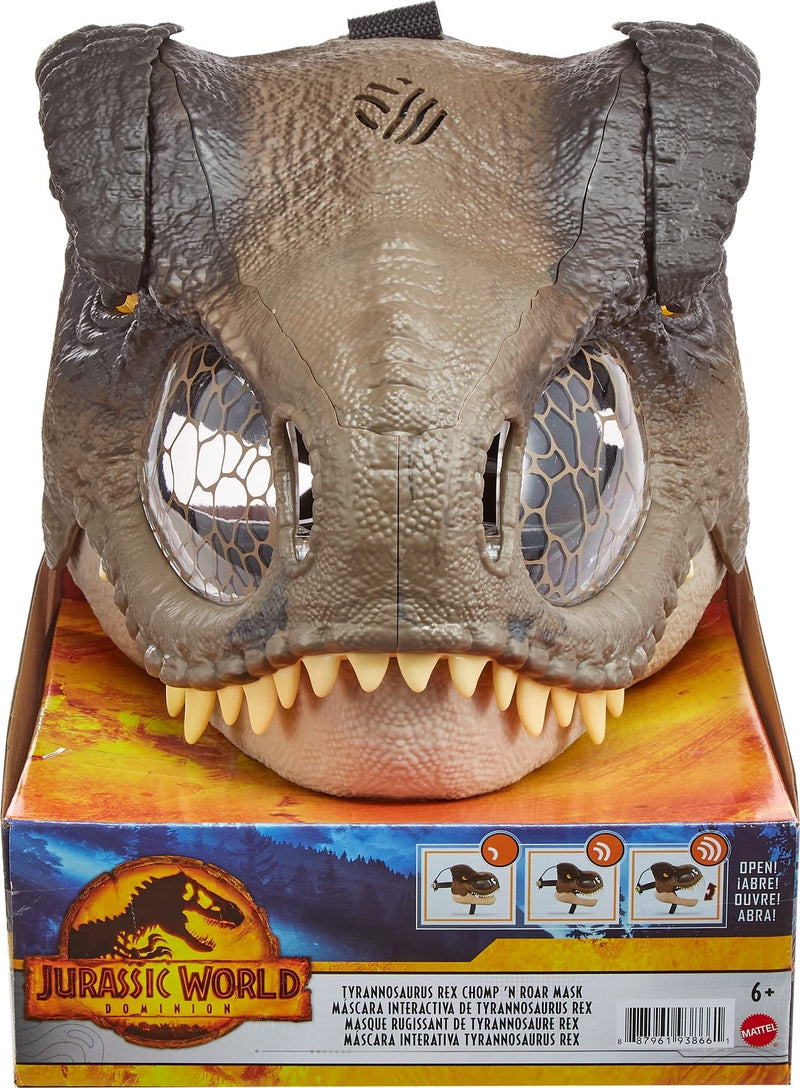 Jurassic World Dominion Dinosaur Mask, Tyrannosaurus Rex Chomp N Roar with Motion and Sounds