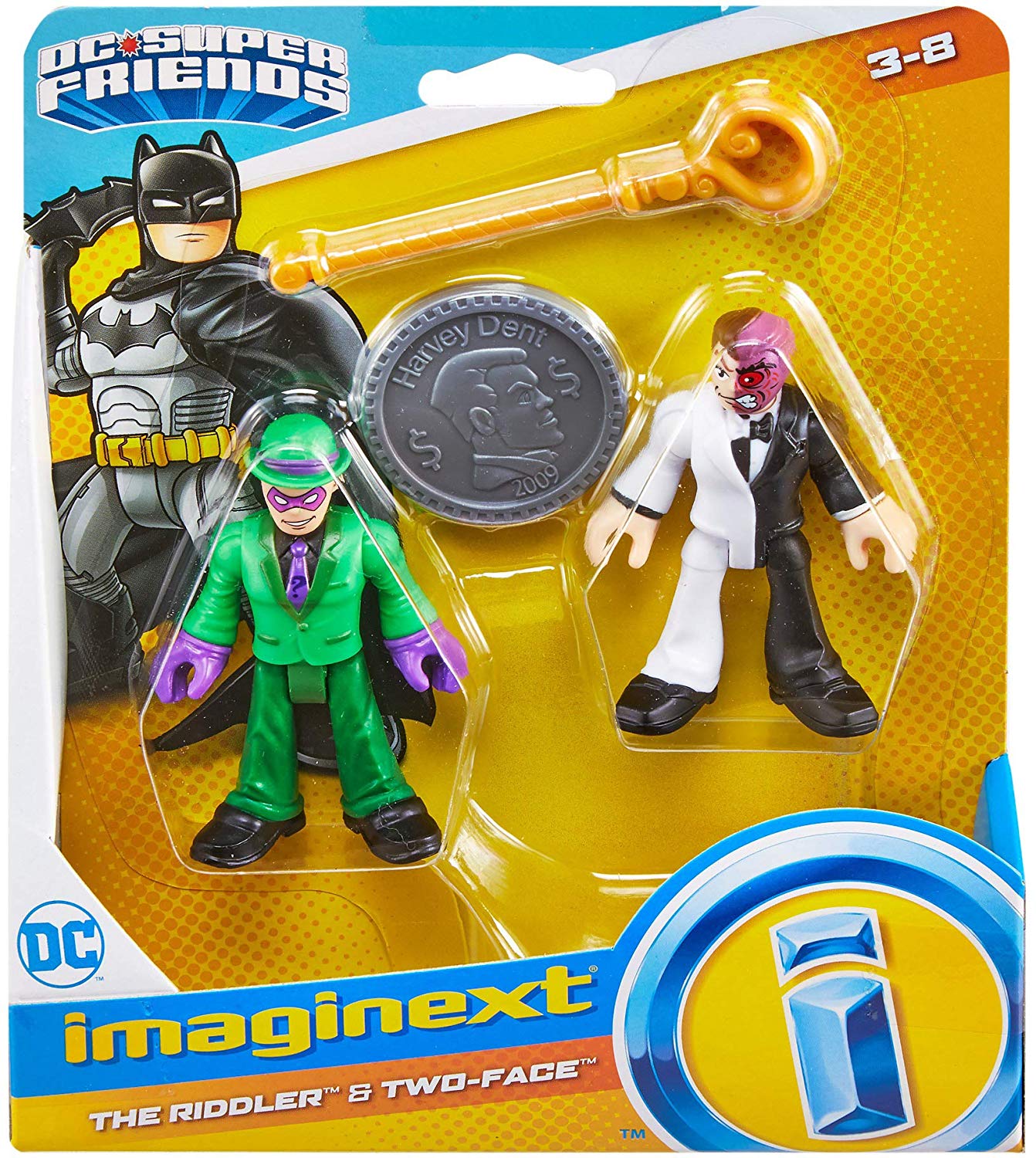 DC Super Friends The Riddler and Two Face Figures β Square Imports